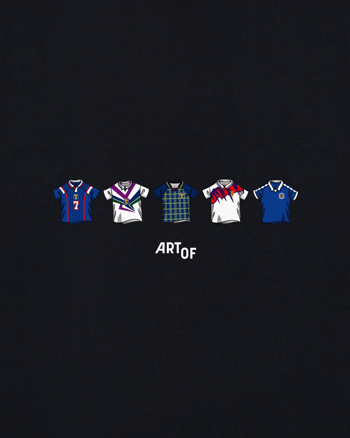 T-Shirt: Scotland Printed Classics Black